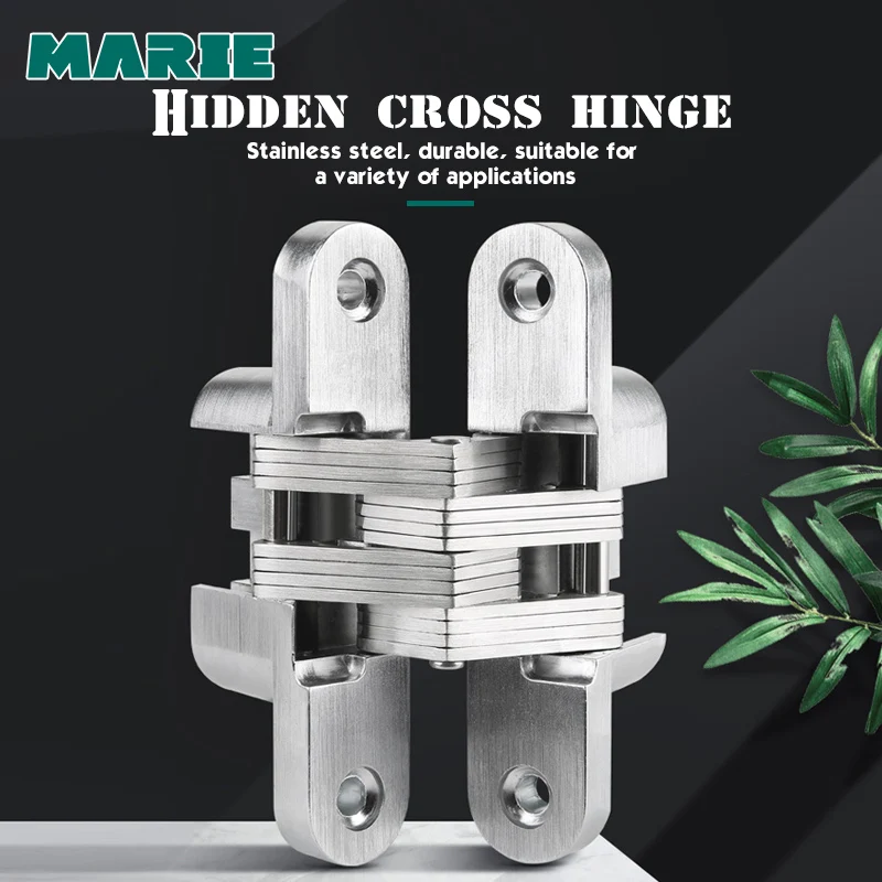 Adjust Zinc Alloy Concealed Gate Door Hinge Invisible Cross Hinge