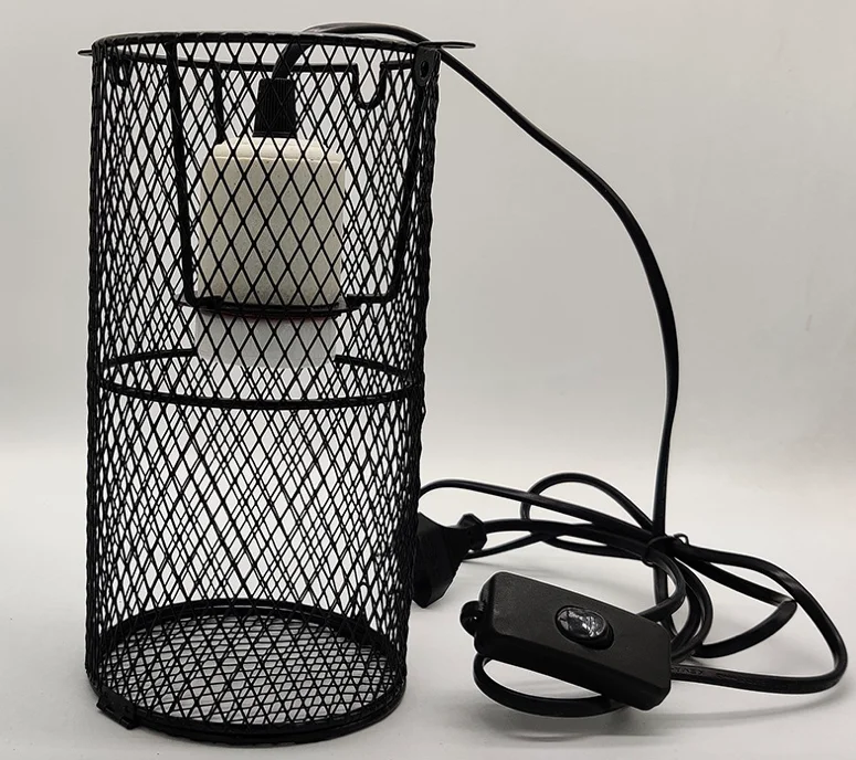 Reptile Basking Lamp Guard Mesh Cage Light Bulb Protector Enclosure Heat Safety