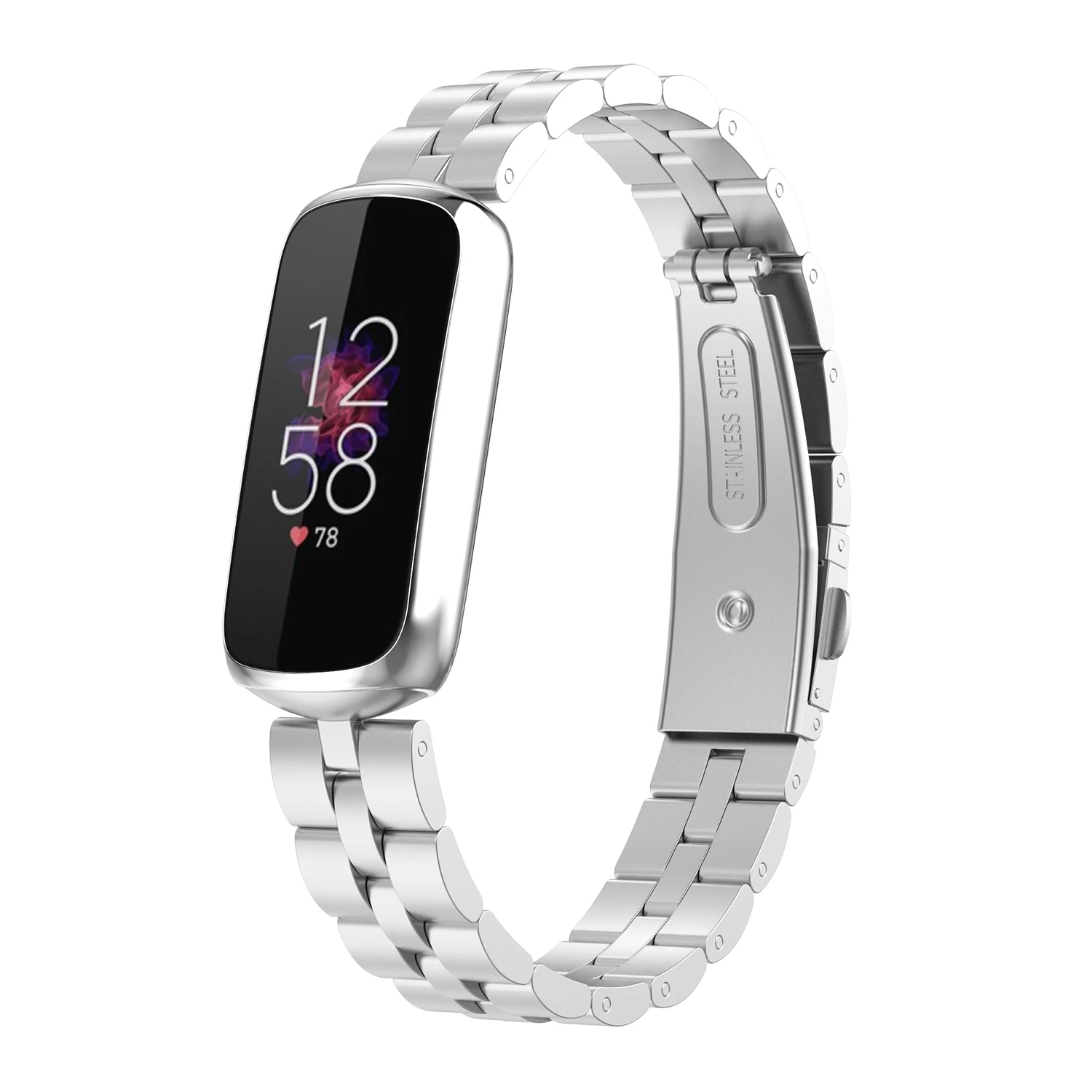  Fit for Fitbit Luxe Smart three-bead steel strap replacement watchband average