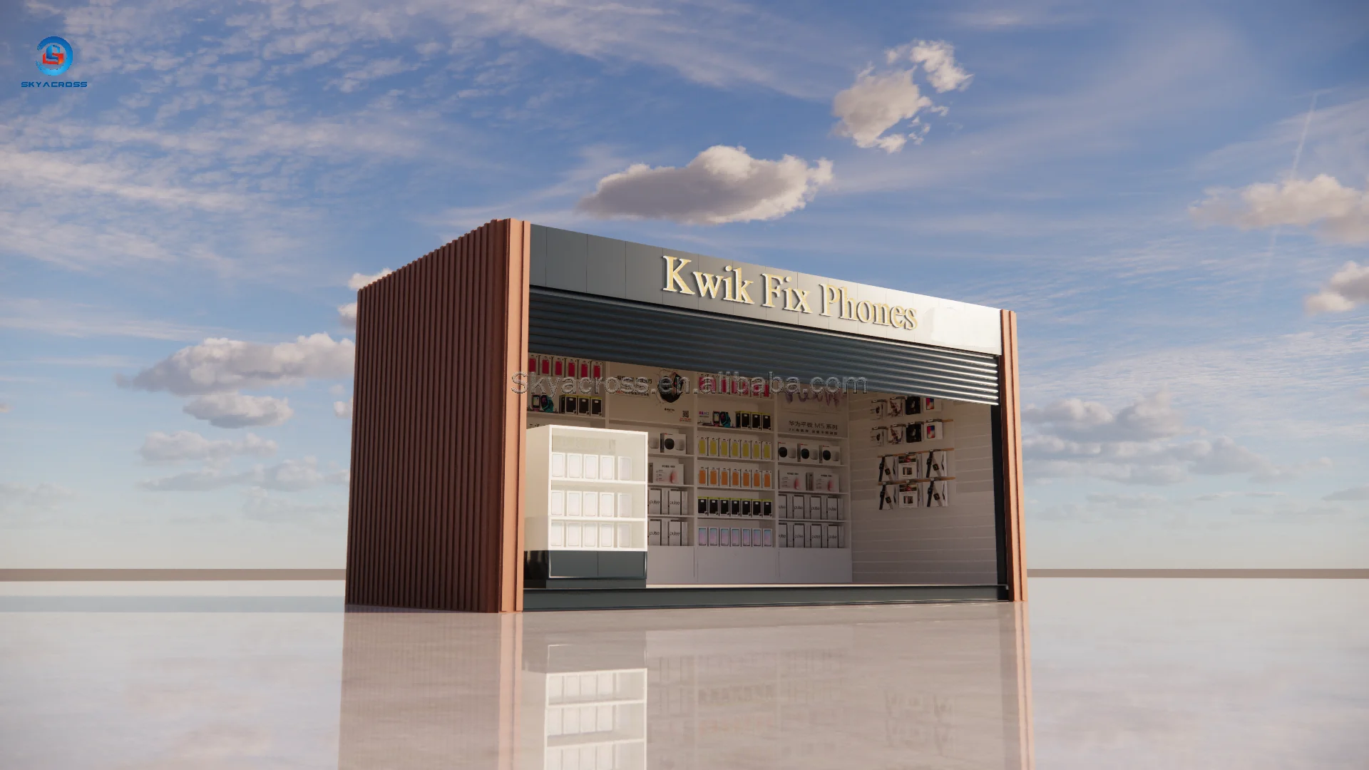 Outdoor Mobile Container Prefabricated Shops Stores 20ft Prefab Leisure Container House Commercial Container Store For Dormitory