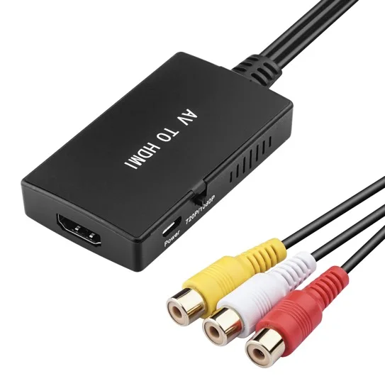 AV to HDMI Converter RCA to HDMI composite CVBS to HDMI Audio and Video converter support PAL/NTSC