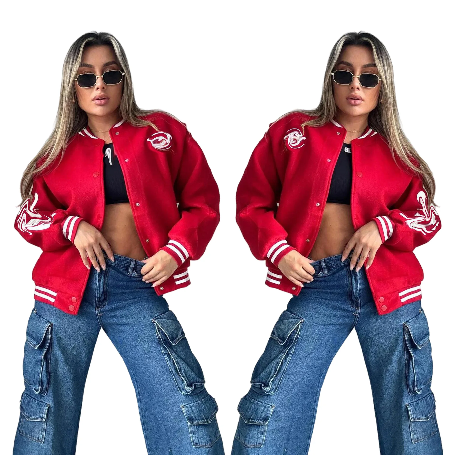 High quality wholesale Designer famous brand Jacket Embroidered jackets for women winter