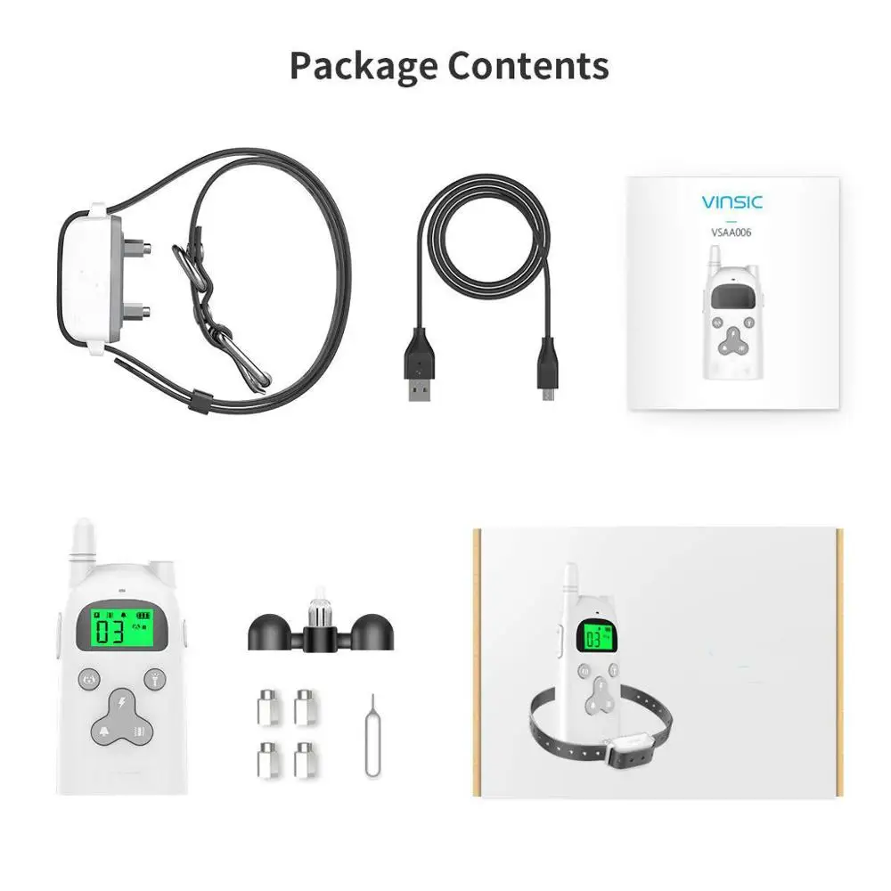 
Factory price no harm electronic shock pet dog training collar 