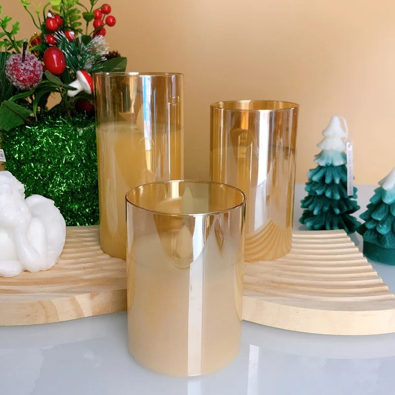 LED Electronic Candle Simulation Plastic Smokeless Cup Wax White Christmas Birthday Wedding Atmosphere Arrangement Candle Light