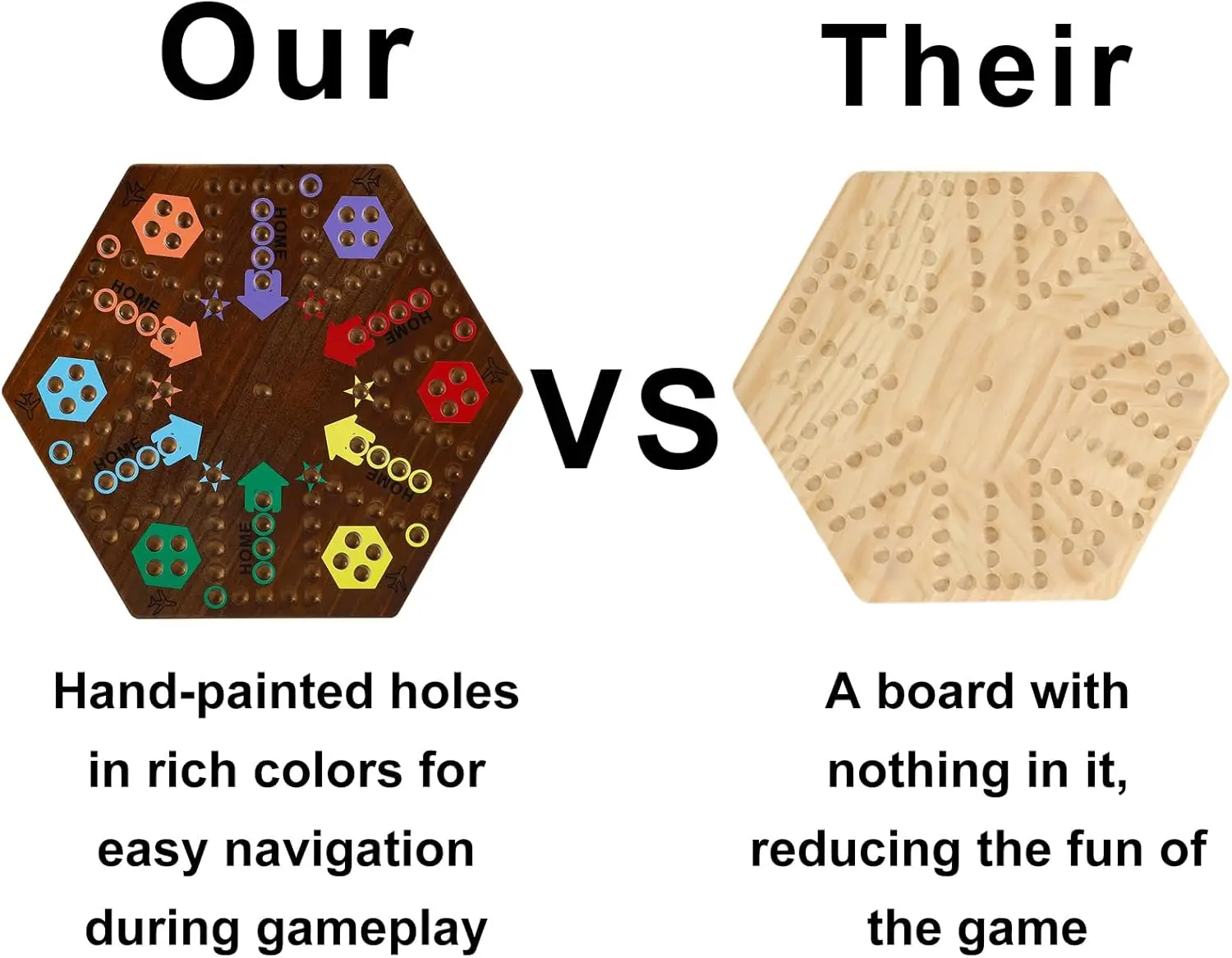 Children with Family Games Chinese Checkers Board Game with 60 Glass Marbles and 11.5 Inch Board