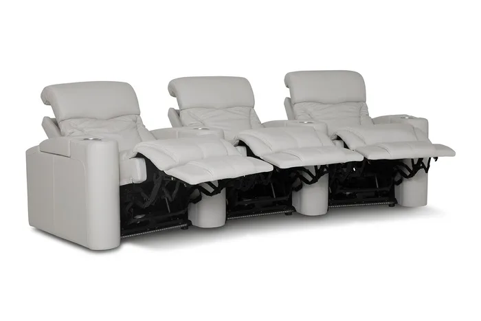 CY Best Sales Power Adjustable Headrest Cupholder Cinema Seats Electric Home Theatre Recliner Chair Leather Sofa Reclinable