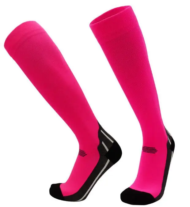 FL00-207 FELE High Quality Custom Nylon 20-30 Mmhg Women/Men Medical Graduated Performance Sports Running Compression Socks
