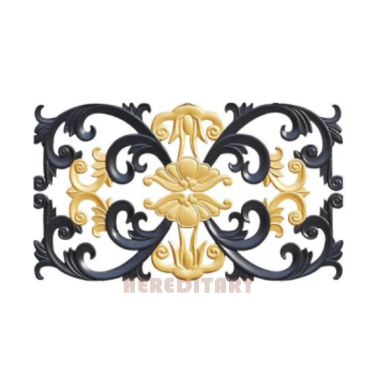 Factory wholesale black gold aluminum garden fence panel and decoration railing accessories
