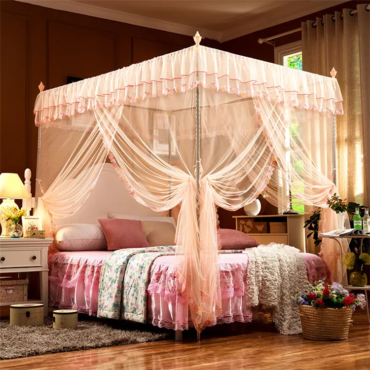 Palace design high quality folding double bed canopy mosquito net with hook