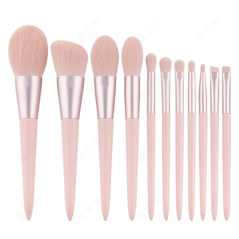  pink makeup brushes High Quality Wholesales brush set vegan private