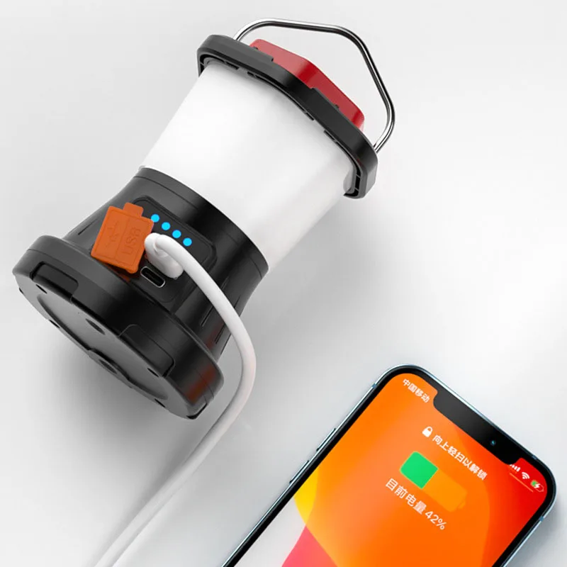 factory lamp outdoor Portable led camp lights Multifunctional type C Camping lights USB Rechargeable outdoor Led Camping Lantern