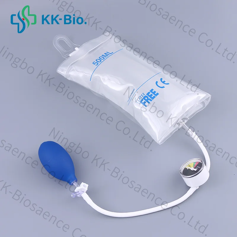 500ml Disposable Manual Pressure Infusion Bag with Aneroid Gauge