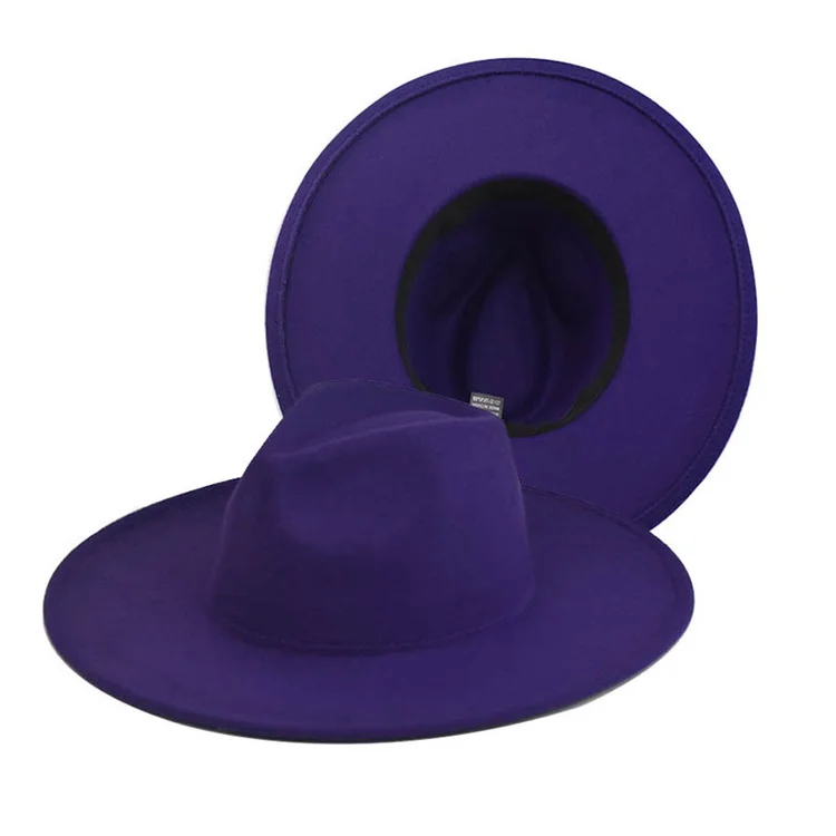 Модная плотная фетровая шляпа в британском стиле, белая Федора, шляпа с широкими полями, шляпа на заказ