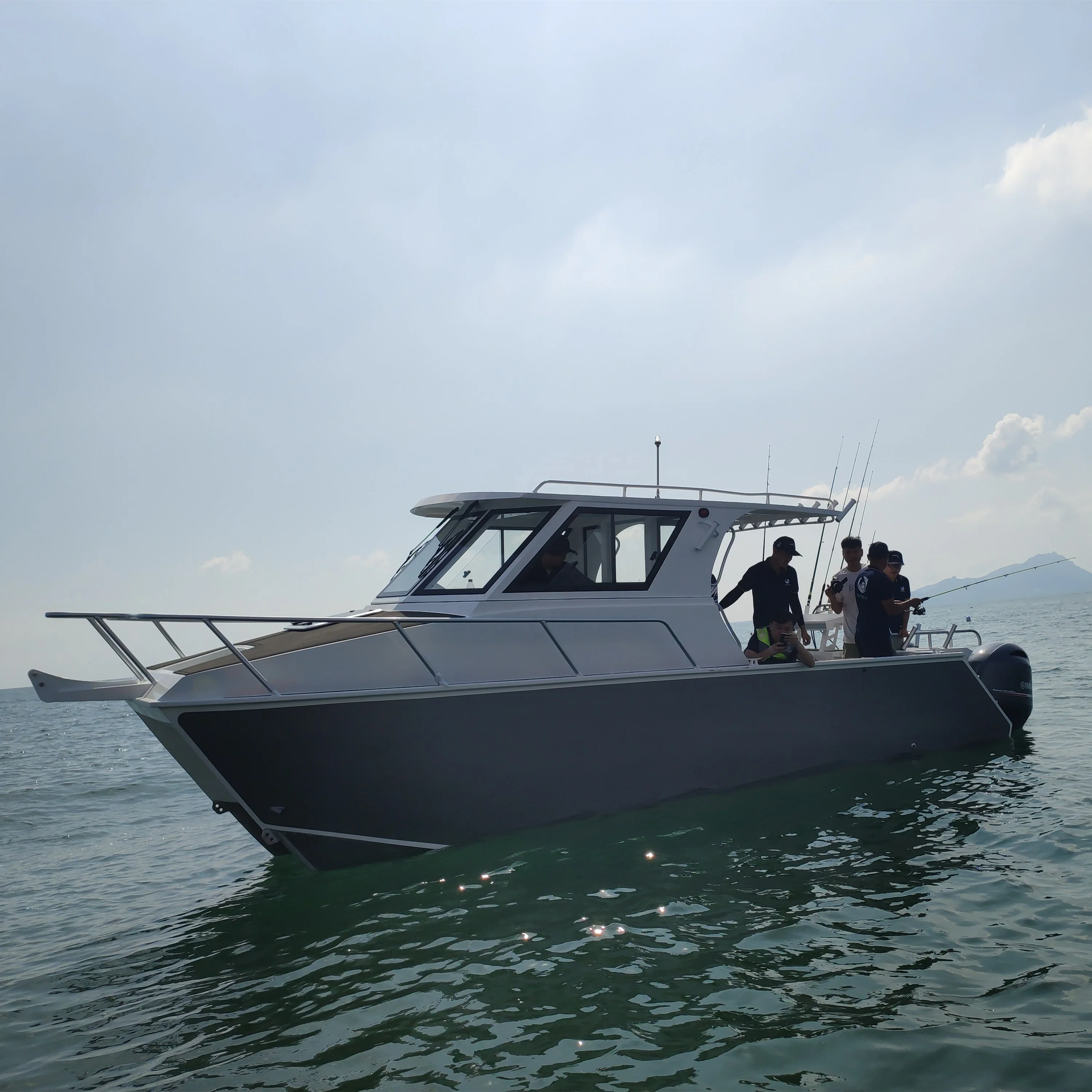 Catamaran factory 25ft 7.7m Aluminum aluminium 6-8 people pleasure fishing catamaran boats