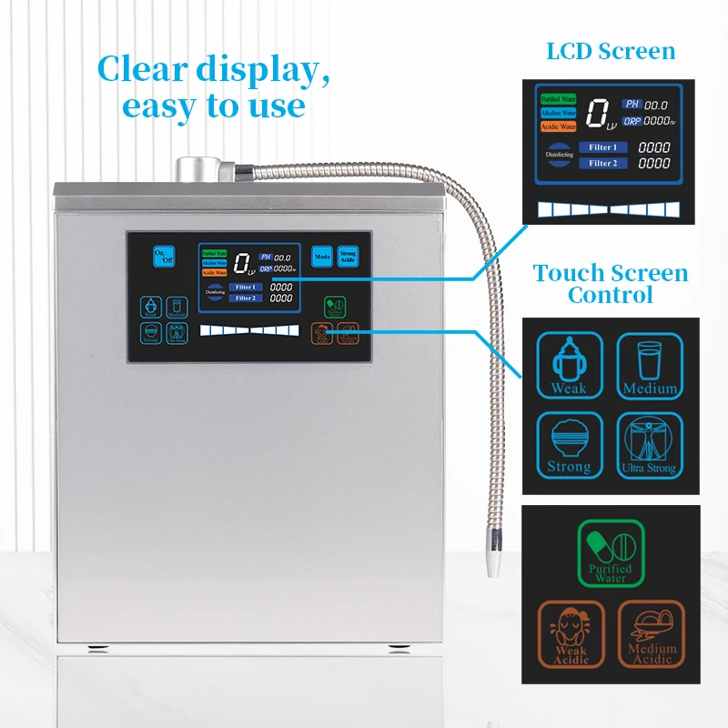 BW-6000  Brand Alkaline Water Ionizer 11.5 ph Larger capacity 10000L LCD Intelligent display