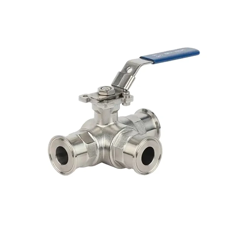 Good Quality Cheap Price Tri Clamp 304 316 Stainless Steel Korean 3 Way Manual Ball Valve For Sale