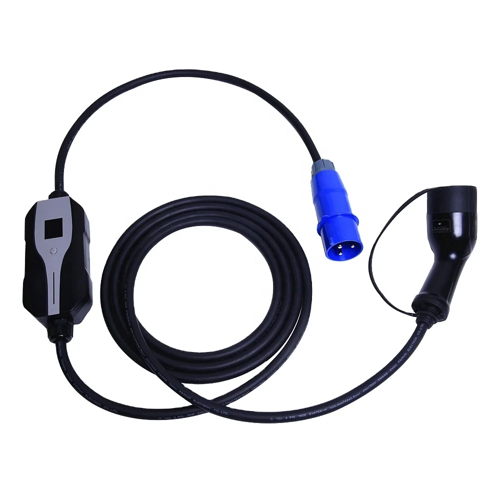 32A 220V 7KW IEC 62196 EV зарядное устройство для дома 2 типа портативный EV зарядное устройство с 5 м кабель
