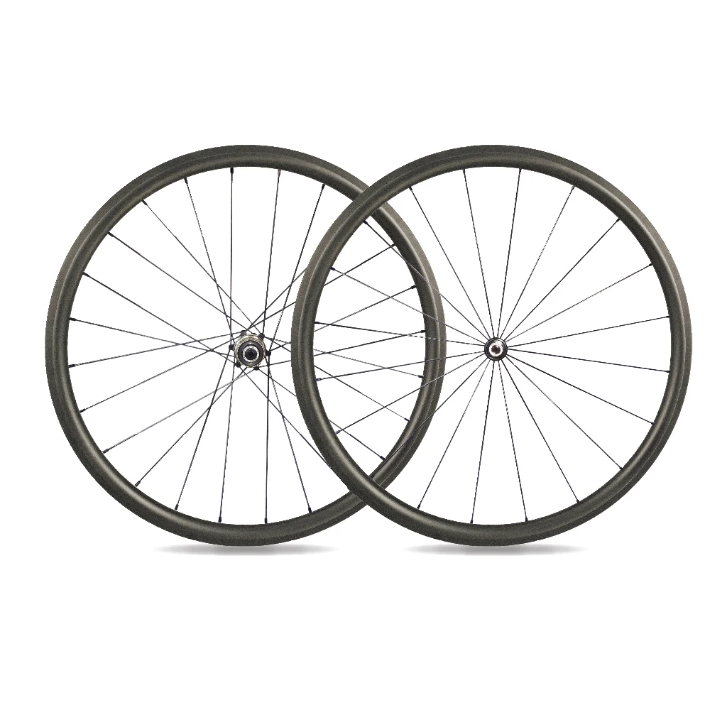 7-Tiger 28mm Wide TT Carbon Fiber Fat  Wheels 700x25c Tire Road Bike Rim Brake Clincher Wheelset 30mm