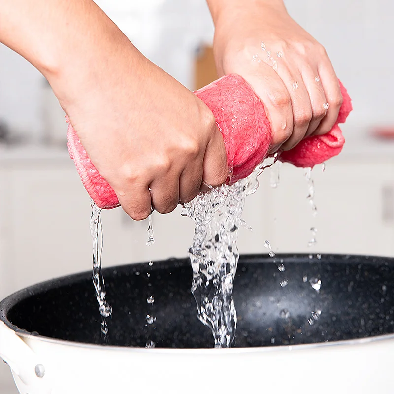 Hot Sale Pink Coral Fleece Kitchen Daily Polyester Nylon New Custom Small Microfiber Towel 40x40 Dish Towel For Car