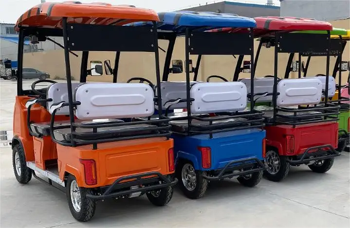 Customized Amusement Park Essential Mini Sightseeing Car 2/4/6-seater Electric Cartoon Patrol Car Low-speed Safety