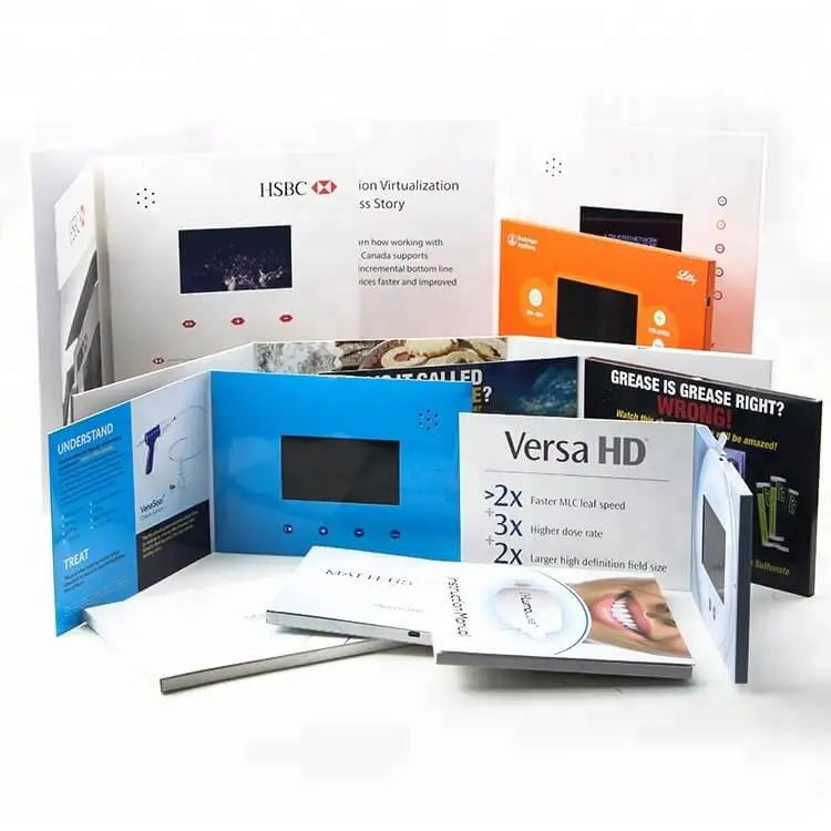 Factory supply high quality paper 2.4 inch  Lcd Screen Video Business Card