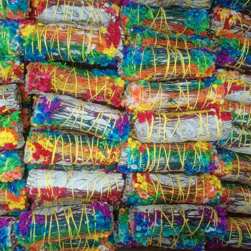 YML  factory wholesale  natural california white sage  smudge stick  bundle with different flower set meditation incense stick