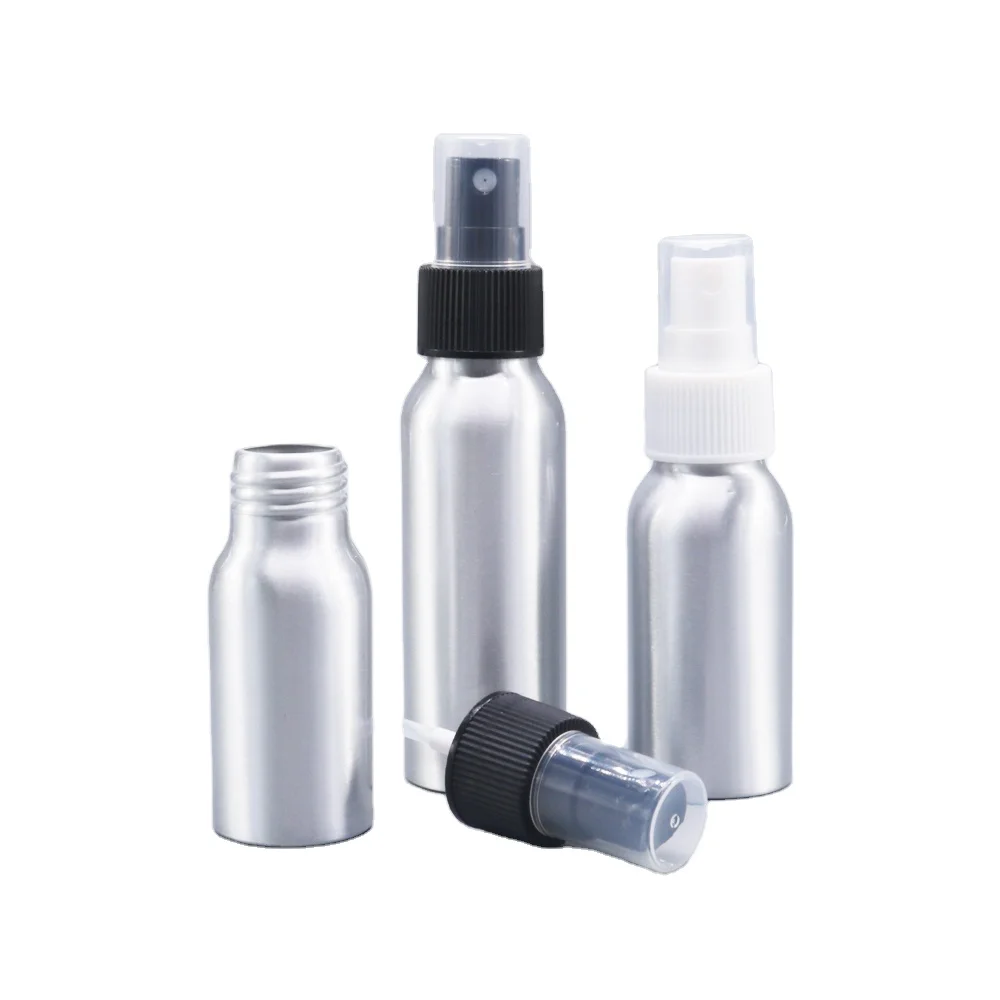 custom recycled food grade aluminum perfume shampoo bottle cosmetic powder shaker packaging wholesale