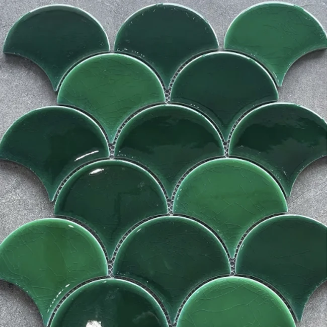 south america stylish craft fanshaped metal stainless steel ceramic mosaic for home hotel wall inner decorative