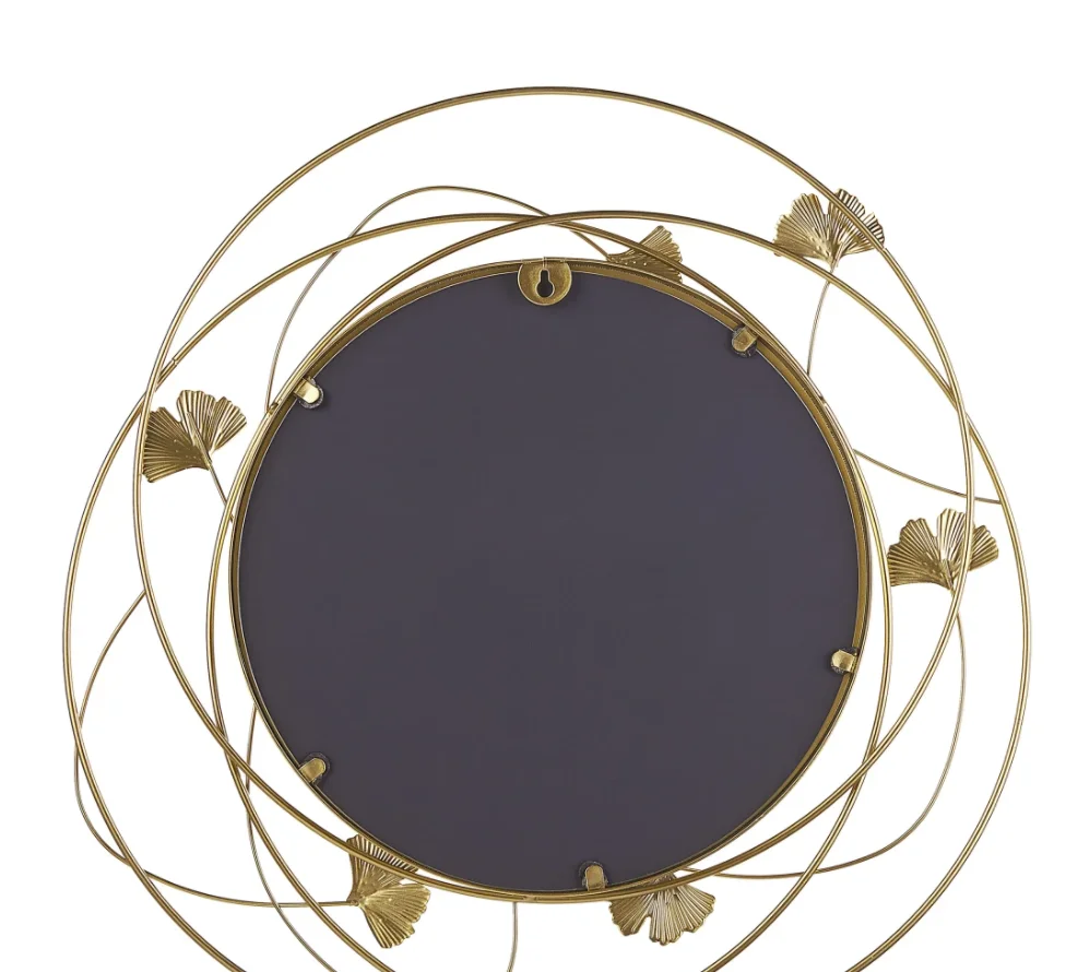 Декоративное зеркало в Европейском стиле популярный элемент золотистое металлическое настенное домашний декор