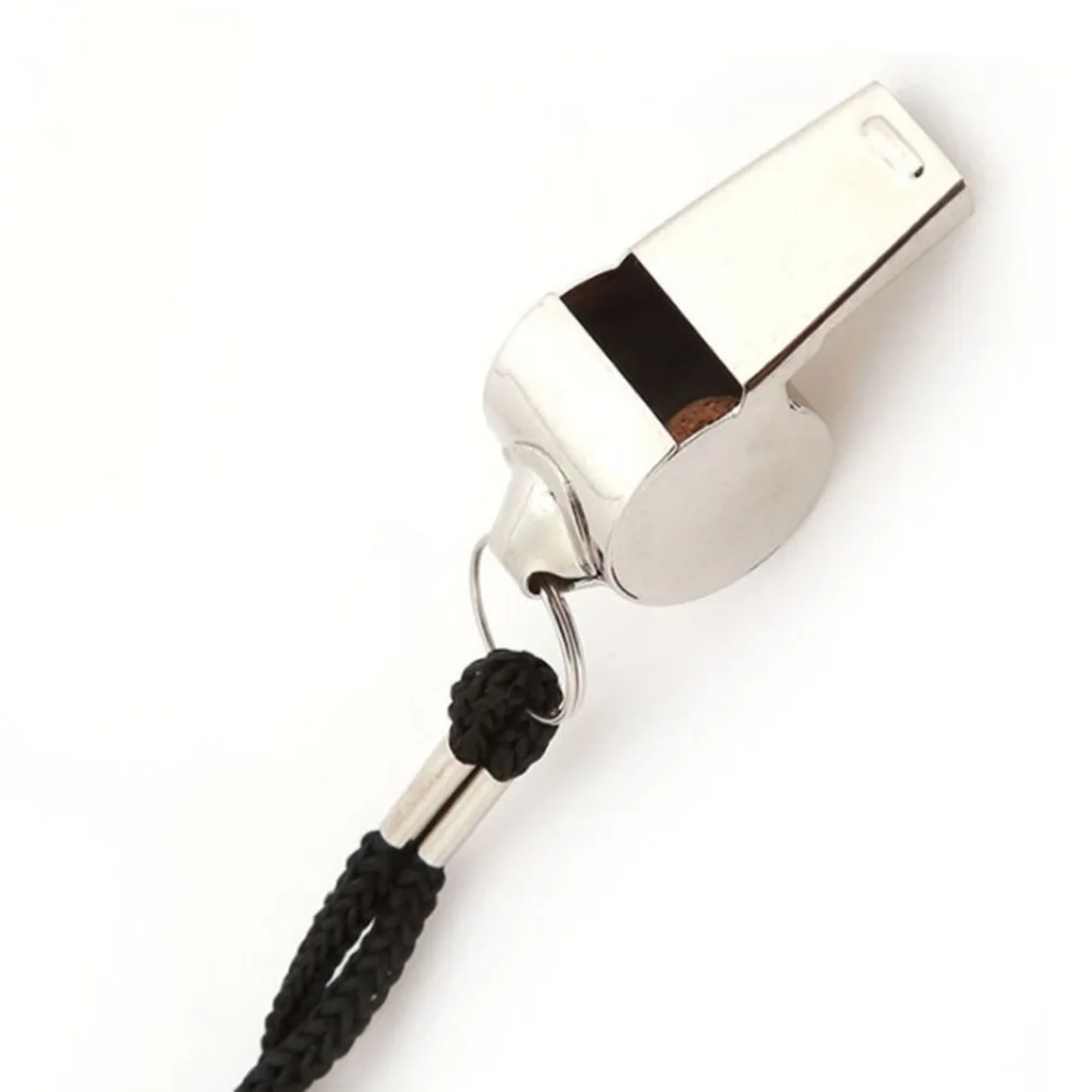 SILVER Steel Whistle with Crisp Sound for School Sports Soccer Football Basketball Lifeguard Protection