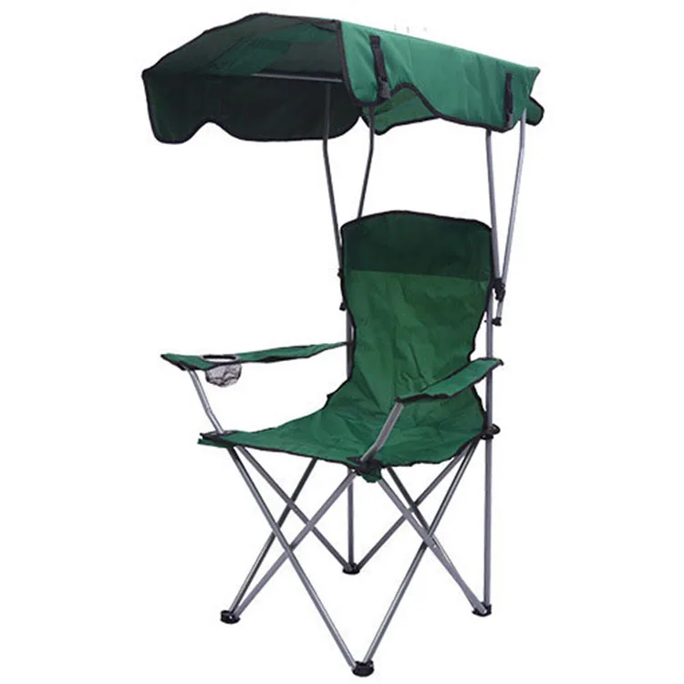 Foldable Backpack Beach Sunshade Camping Chair With Canopy Canopy Chair
