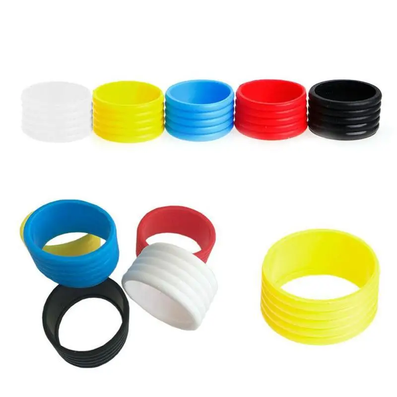 Tennis Racquet Band Silicone Handle Grip Bands Stretchy Racket Fix Rings Badminton Accessories