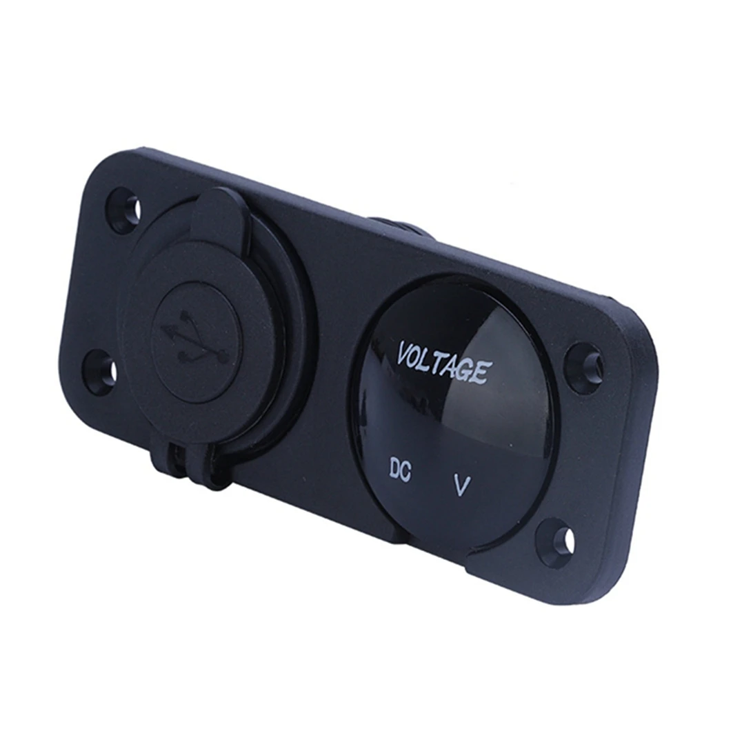 12v Dual USB Car Cigarette Lighter Socket Splitter 12v Charger Power Adapter Outlet Accessories Panel for Car Motorcycles Boat