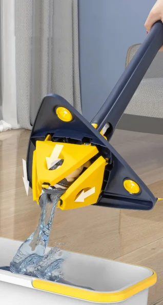 BENHENG Easy use hand free household cleaning mop 360 swivel X twist shape magic microfiber Home handsfree flat mop