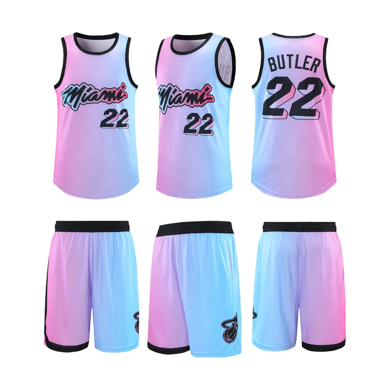 Wholesale OEM Man Basketball Jersey and Shorts America Team Miami Basketball Uniform