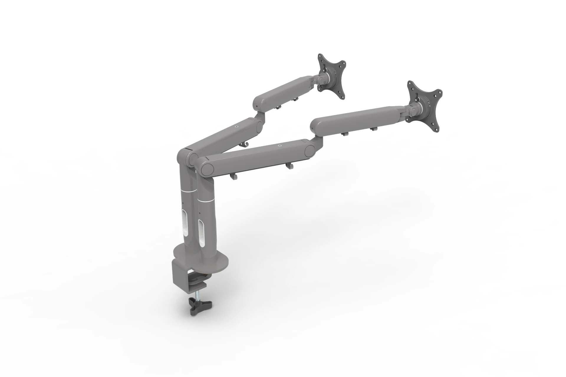 Dual Arms Desk Monitor Mount, Monitor Stand Clamp