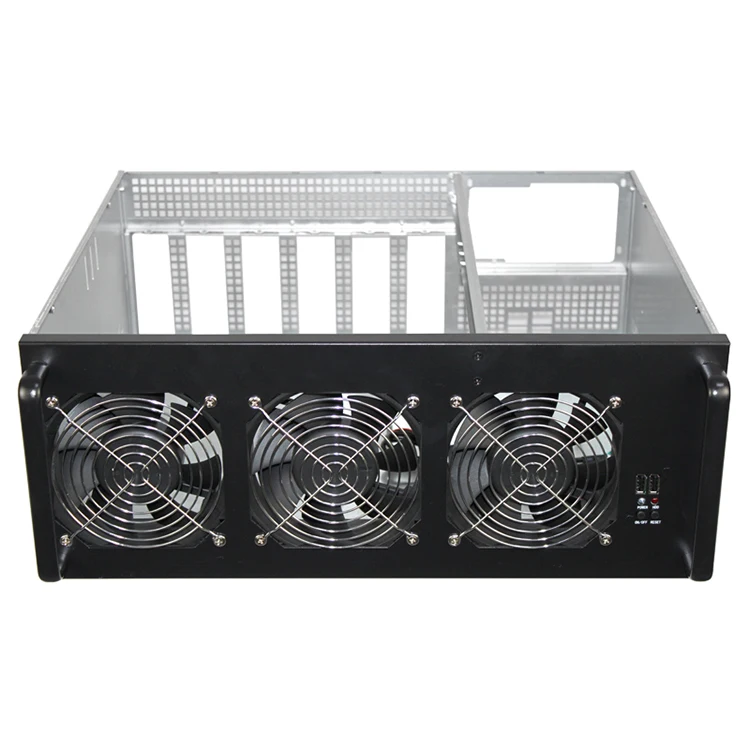  В наличии Ethereum 4U 6 GPU горная установка с DP1800 материнская плата рама PSU для крипто