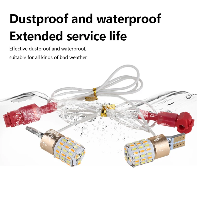 Новый мотоциклетный велосипед T10 3014 54 smd Led W5w двухцветный боковой свет Drl лампы сигнала поворота белый и желтый