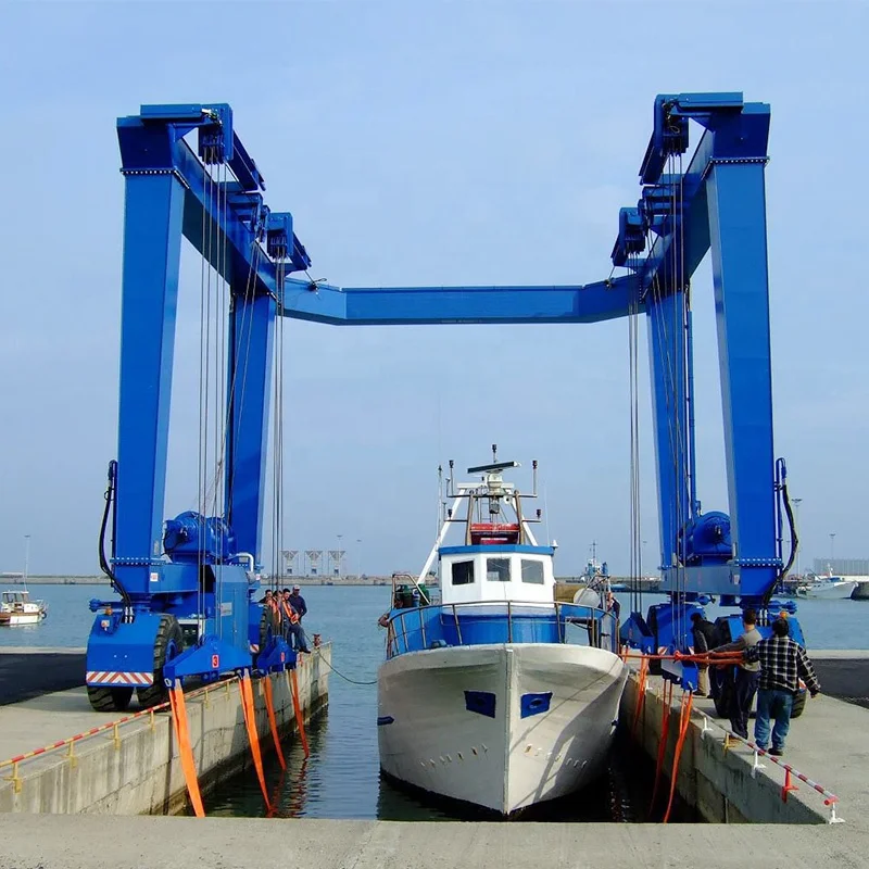 200 ton mobile boat hoist lift boat marine travel lift gantry crane machinery