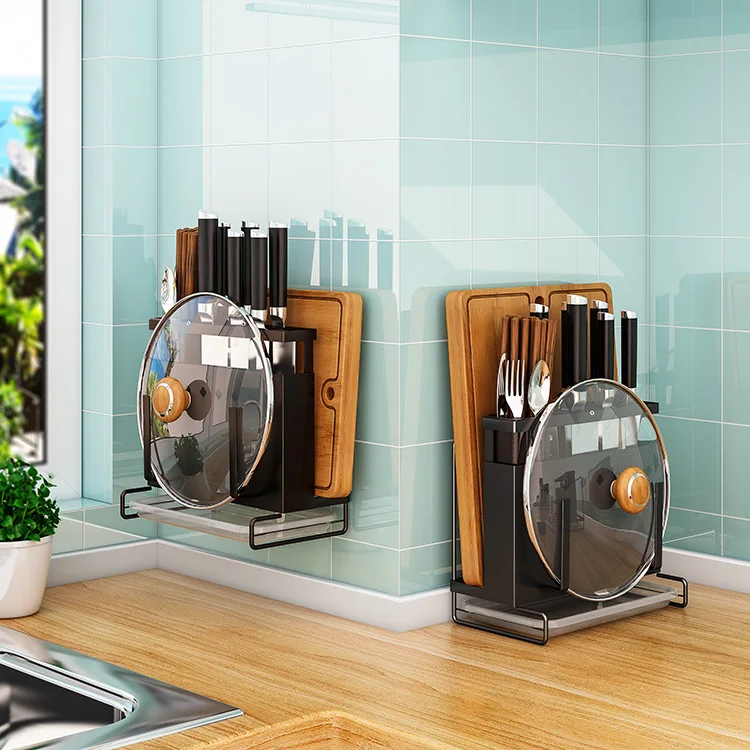 Современный домашнего хозяйства МЗ нержавеющей стали, кухонной раковины хранения Столешница металлический держатель для ножей