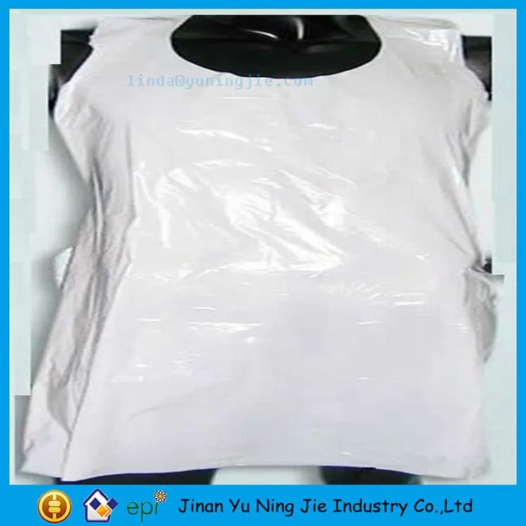 Wholesale price disposable PE plastic waterproof apron for salon kitchen