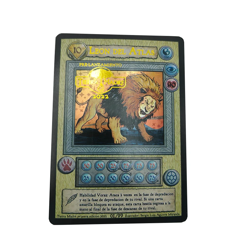 2023 factory custom holographic trading cards gold foil game card custom printing