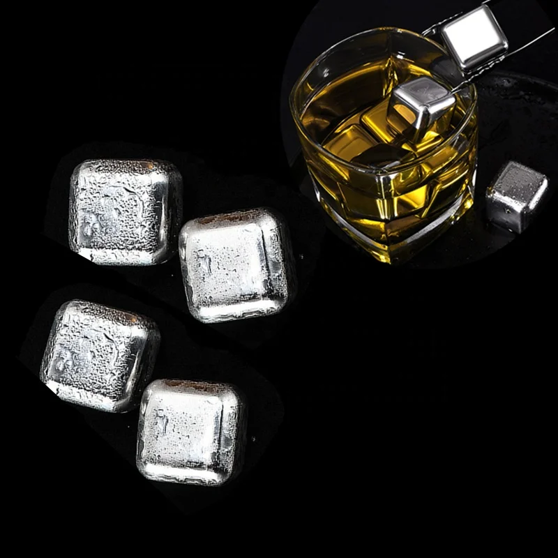 Reusable Chilling Whiskey ice stone cube Beverage Rocks stainless steel ice cubes