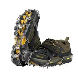 Crampons Ice Cleats Traction for Boots Shoes Anti-Slip Walking Hiking on Ice 19 Stainless Steel Spikes