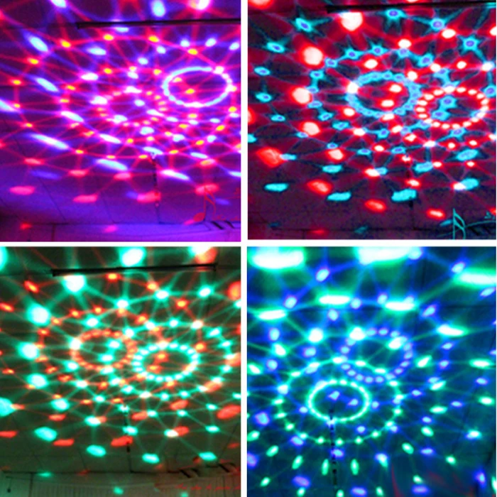 AC85-265V 180 градусов вращающийся красочная музыкальная пульт дистанционного управления Мини светодиодный диджейский световой проектор магический шар для КТВ