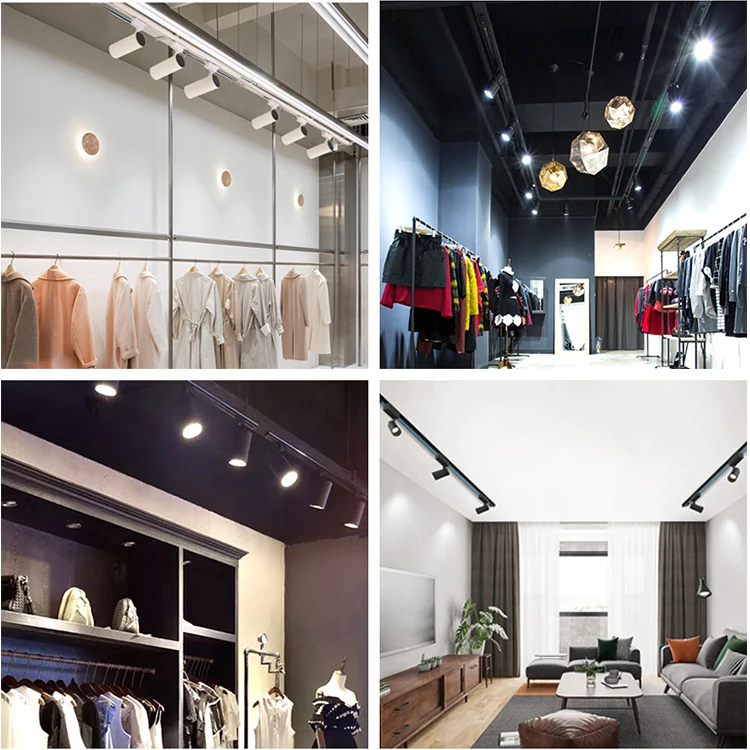 Surface Mounted Indoor Ceiling Lighting Adjustable 10watt 20watt 30watt Led Track Spotlight