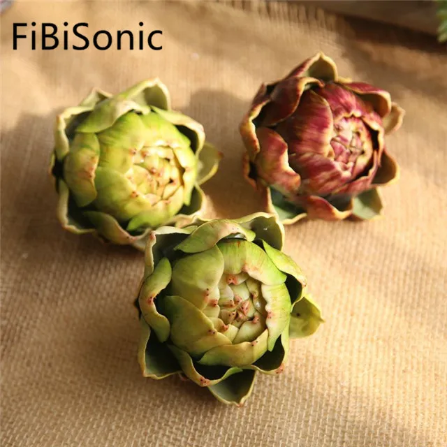 
Wholesale Artificial Artichoke Fruit Family Decoration Wedding Artificial Flower 