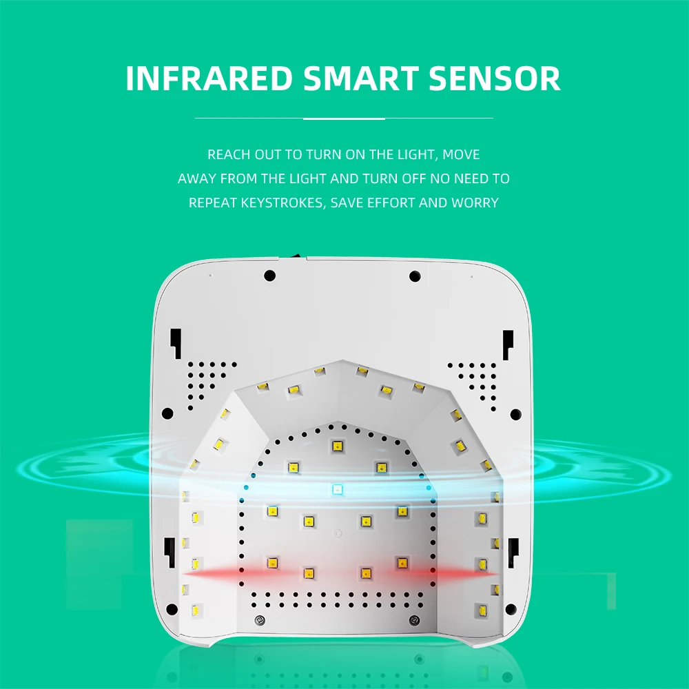 High Quality LCD Touch Screen Nail Machine 72W Large Capacity Rechargeable Nail Dryer