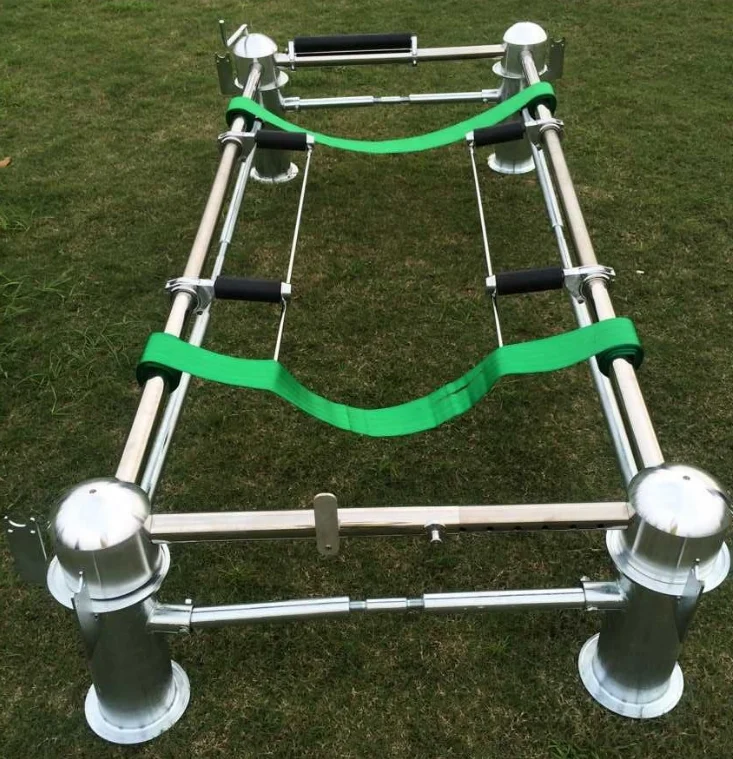 Stainless Steel Funeral Supplies Equipment Casket Lowering Device With Placer Arms