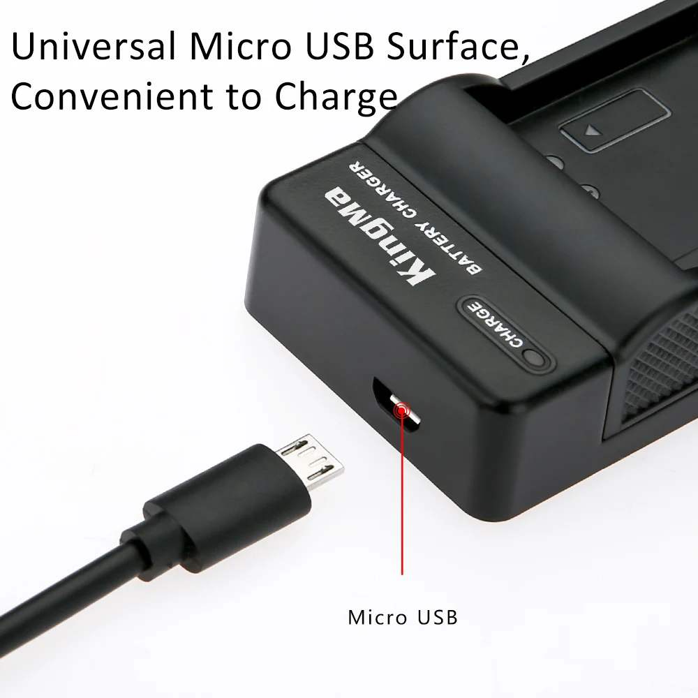 Kingma Lithium Camera Battery Replacement DMW-BLH7E Battery With Micro Usb Charger For Panasonic GM5 GF7 GF8 GF9 Camera
